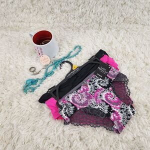 Lady Princess BIKINI MEDIUM Multicolor 3 Pack lace mesh Intimates
